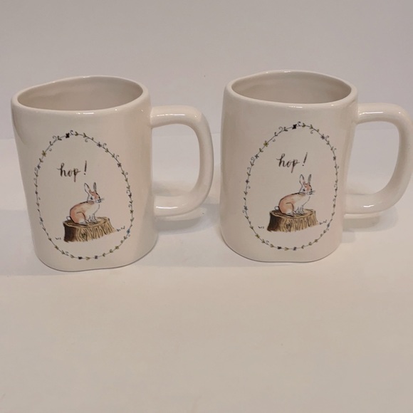 Rae Dunn Other - Set of 2 Rae Dunn HOP bunny image Magenta